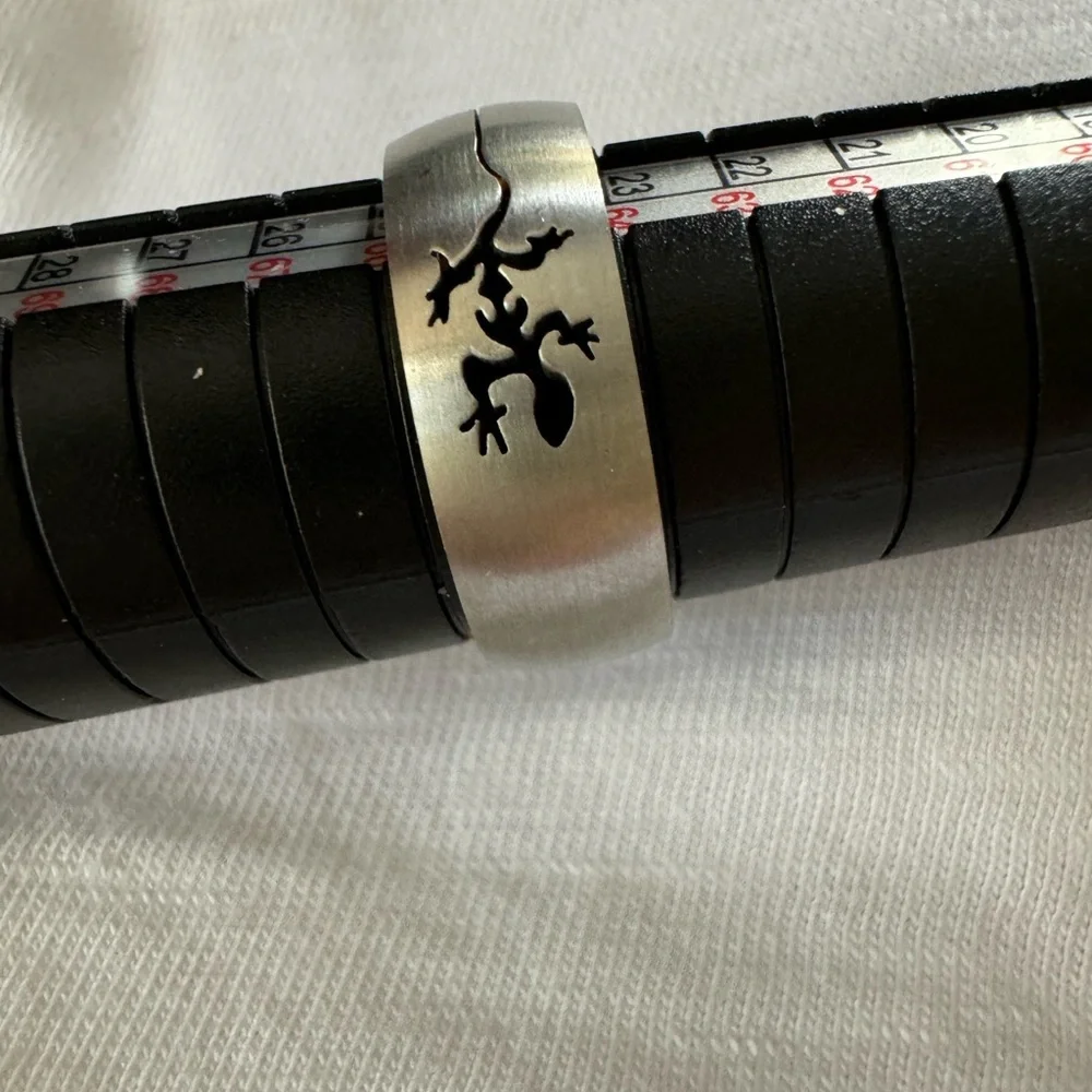 RING Gecko Lizard Stainless Sz 11 New Wedding or Just for fun. Mens or … - Picture 4 of 5